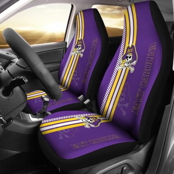 NCAA East Carolina Pirates Car Seat Covers Drive with Team Allegiance