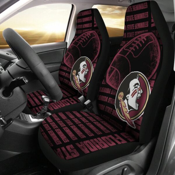 NCAA Florida State Seminoles Car Seat Covers Black Garnet