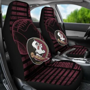 NCAA Florida State Seminoles Car Seat Covers Black Garnet 2