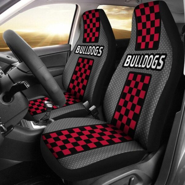 NCAA Georgia Bulldogs Car Seat Covers Split Checkered