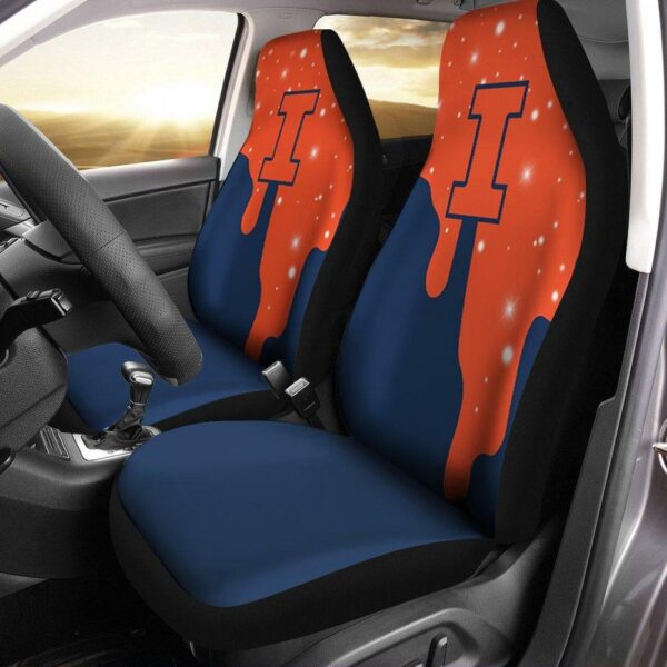 NCAA Illinois Fighting Illini Car Seat Covers Distinctive Auto Fashion