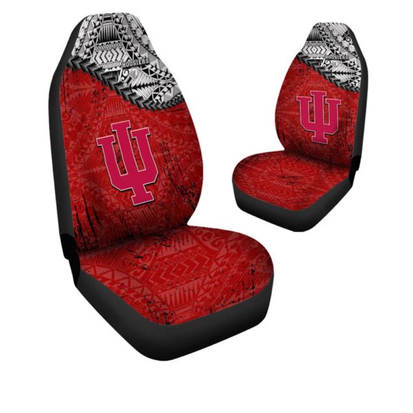 NCAA Indiana Hoosiers Car Seat Covers Crimson Polynesian