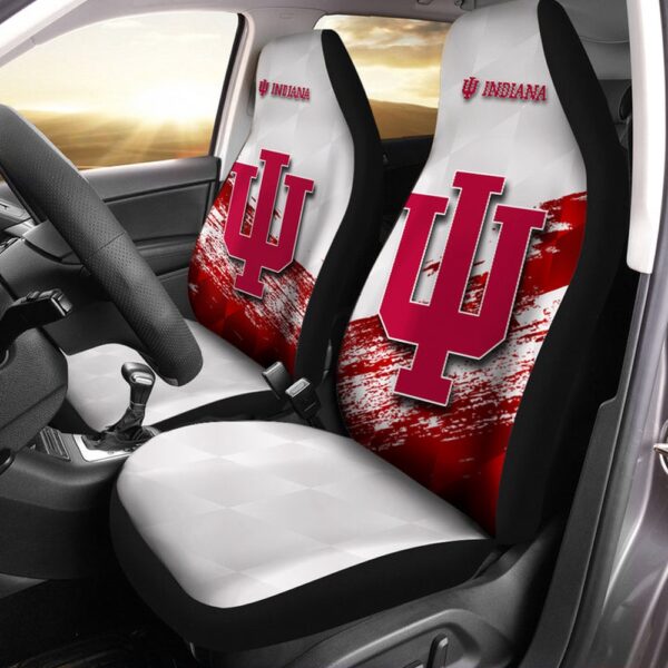 NCAA Indiana Hoosiers Car Seat Covers White Crimson