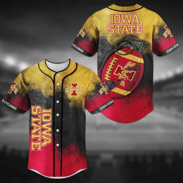 NCAA Iowa State Cyclones Baseball Jersey Shirt Grenade