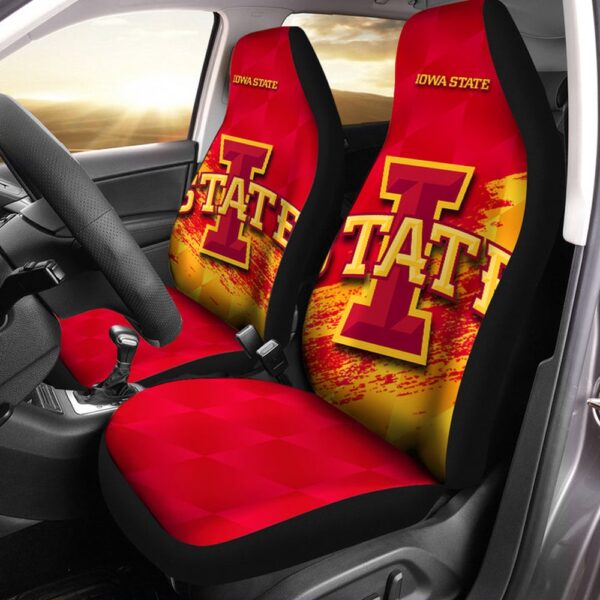 NCAA Iowa State Cyclones Cardinal Car Seat Covers Collegiate Pride on Wheels