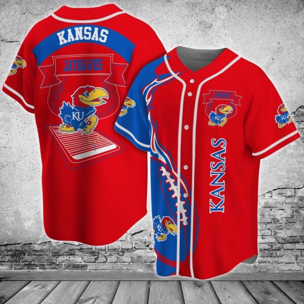 NCAA Kansas Jayhawks Baseball Jersey Shirt Classic