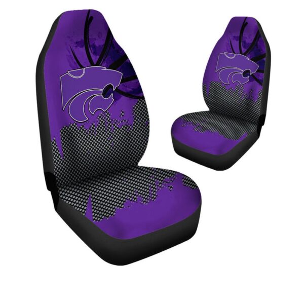 NCAA Kansas State Wildcats Car Seat Covers Purple Silver