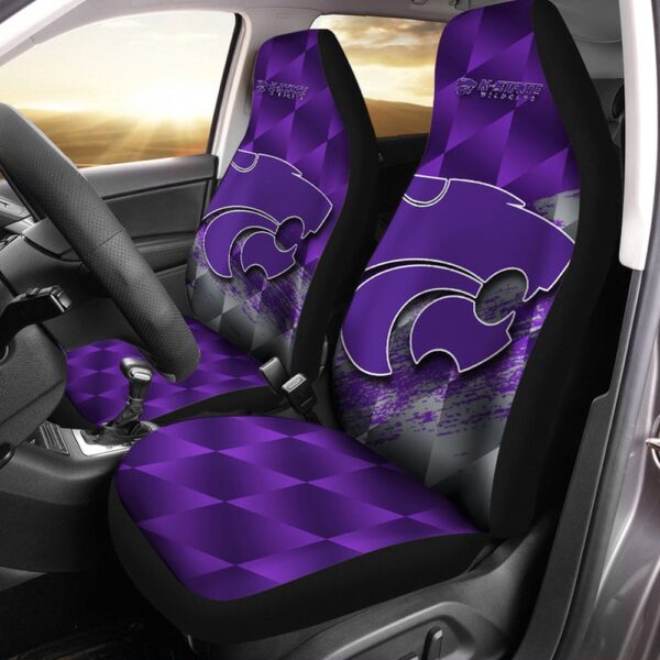 NCAA Kansas State Wildcats Car Seat Covers Purple Silver Hot Trending