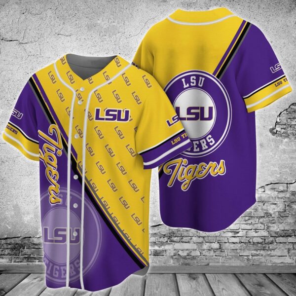 NCAA LSU Tigers Baseball Jersey Shirt Streetwise Homerun