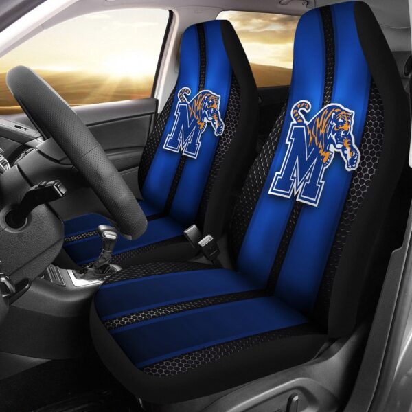 NCAA Memphis Tigers Car Seat Covers Blue Incredible Line