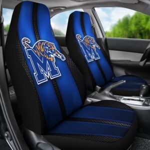 NCAA Memphis Tigers Car Seat Covers Blue Incredible Line 2