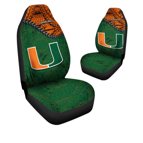 NCAA Miami Hurricanes Car Seat Covers Sporty Decor for Your Drive