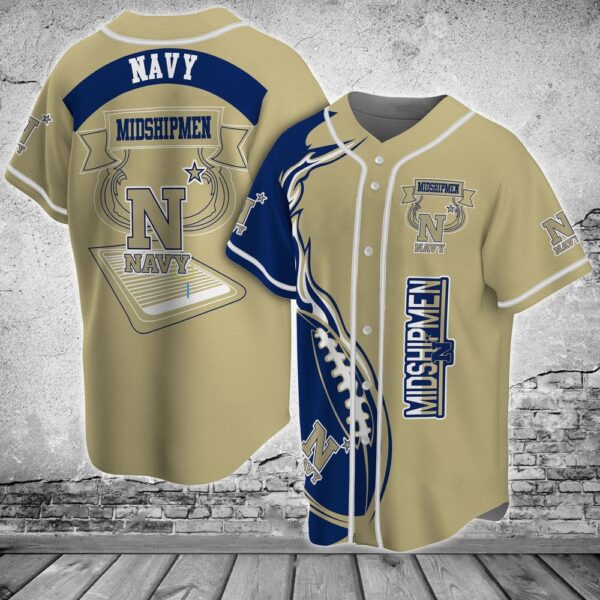 NCAA Navy Midshipmen Baseball Jersey Shirt Classic