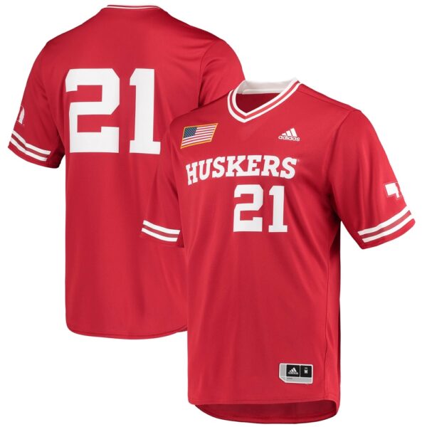 NCAA Nebraska Huskers Baseball Jersey Shirt City Athletic Glamour