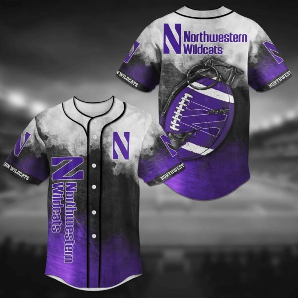 NCAA Northwestern Wildcats Baseball Jersey Shirt Chic Diamond Vibes