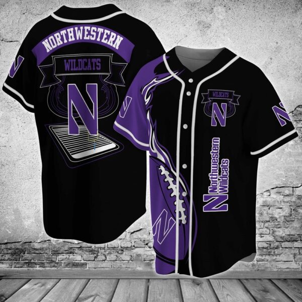 NCAA Northwestern Wildcats Baseball Jersey Shirt Classic