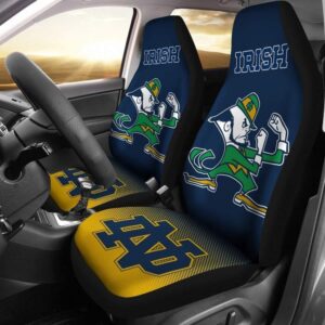 NCAA Notre Dame Fighting Irish Car Seat Covers Ride in Fandom Bliss 1