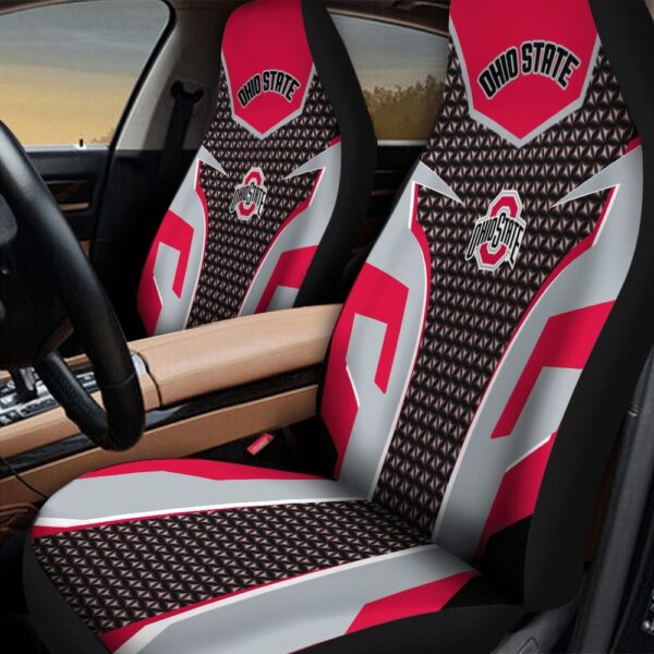 NCAA Ohio State Buckeyes Car Seat Covers Collegiate Commute Vibes