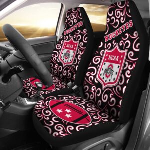 NCAA Ohio State Buckeyes Car Seat Covers Drive with Team Allegiance 1