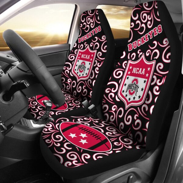 NCAA Ohio State Buckeyes Car Seat Covers Drive with Team Allegiance