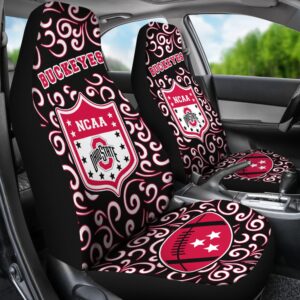 NCAA Ohio State Buckeyes Car Seat Covers Drive with Team Allegiance 2