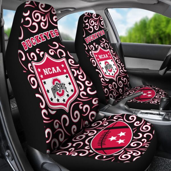 NCAA Ohio State Buckeyes Car Seat Covers Drive with Team Allegiance