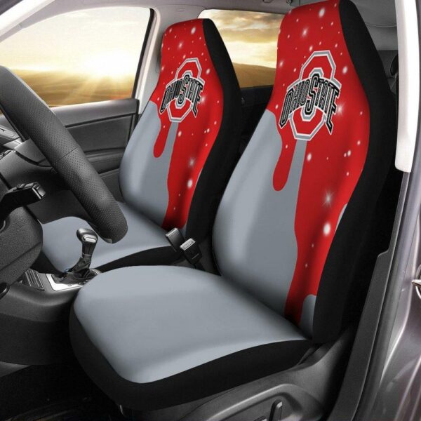 NCAA Ohio State Buckeyes Car Seat Covers Gray