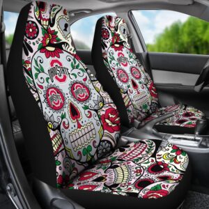 NCAA Ohio State Buckeyes Car Seat Covers Party Skull 2