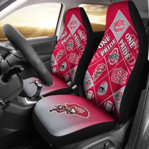 NCAA Ohio State Buckeyes Car Seat Covers Pride Flag 1