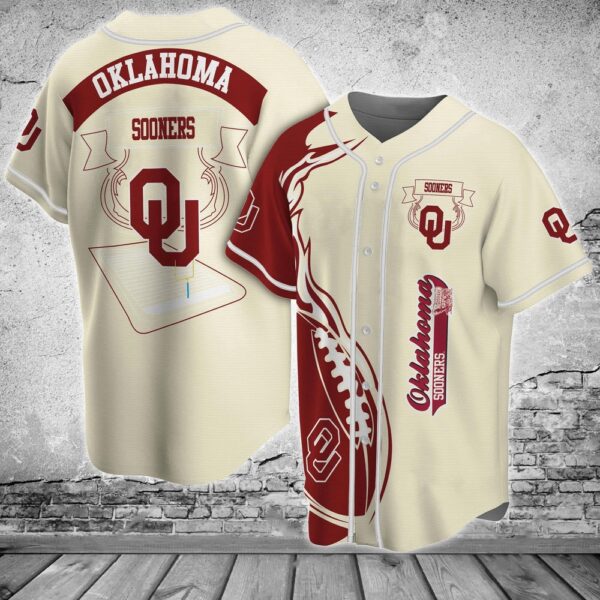 NCAA Oklahoma Sooners Baseball Jersey Shirt Classic