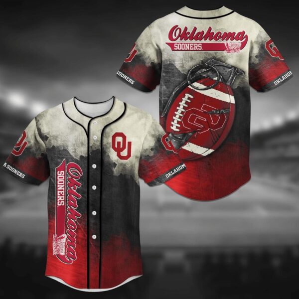 NCAA Oklahoma Sooners Baseball Jersey Shirt Grenade