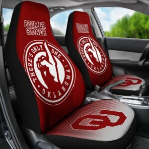 NCAA Oklahoma Sooners Car Seat Covers Crimson White 2