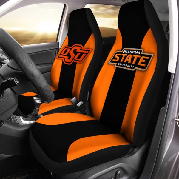 NCAA Oklahoma State Car Seat Covers Cowboys Orange Black