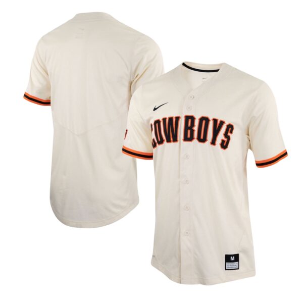 NCAA Oklahoma State Cowboys Baseball Jersey Cream