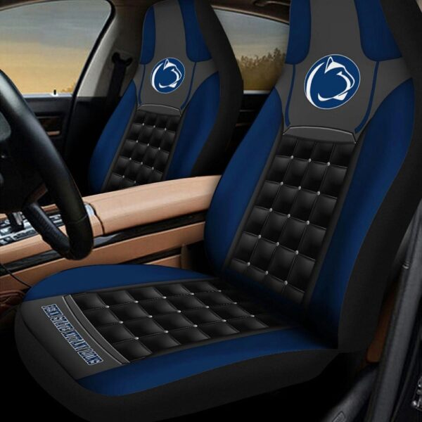 NCAA Penn State Nittany Car Seat Covers Lions Black Blue