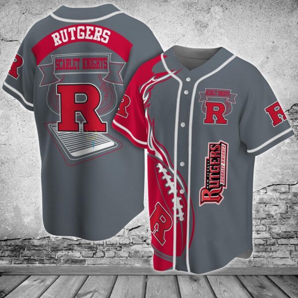 NCAA Rutgers Scarlet Knights Baseball Jersey Shirt Classic