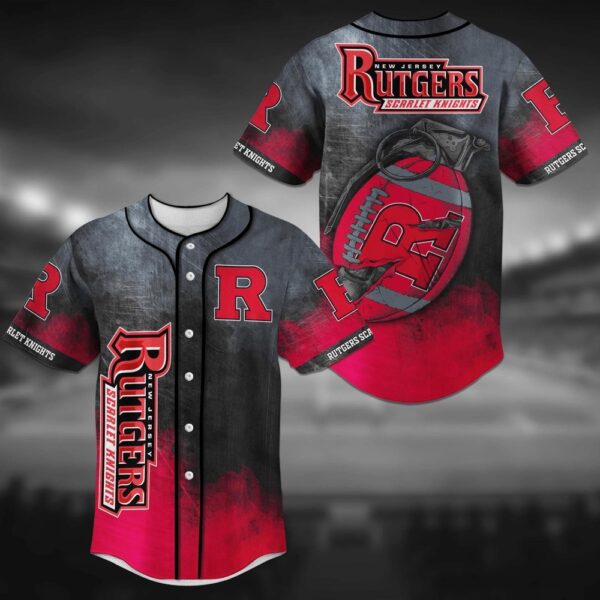 NCAA Rutgers Scarlet Knights Baseball Jersey Shirt Grenade