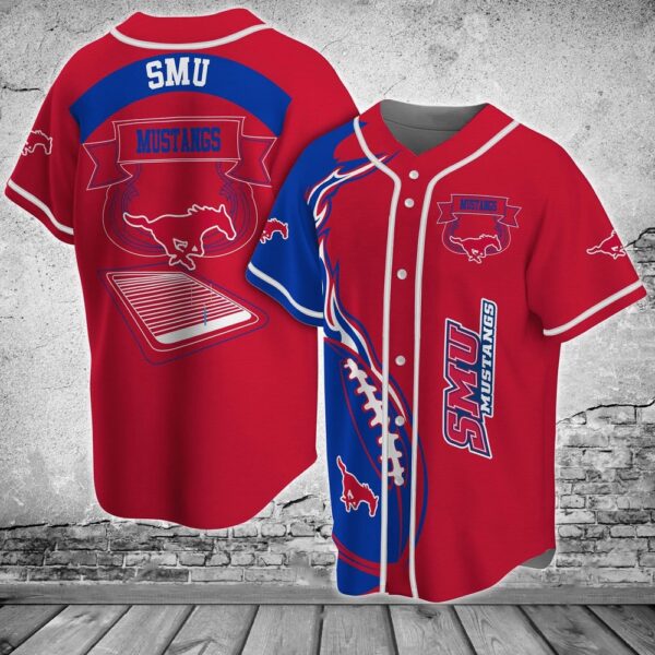 NCAA SMU Mustangs Baseball Jersey Shirt Classic