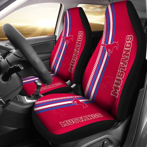 NCAA SMU Mustangs Car Seat Covers Drive with Team Allegiance