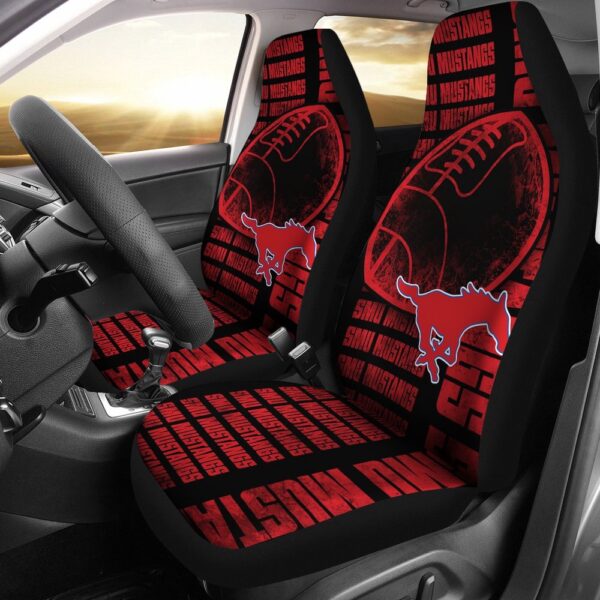 NCAA SMU Mustangs Car Seat Covers The Victory