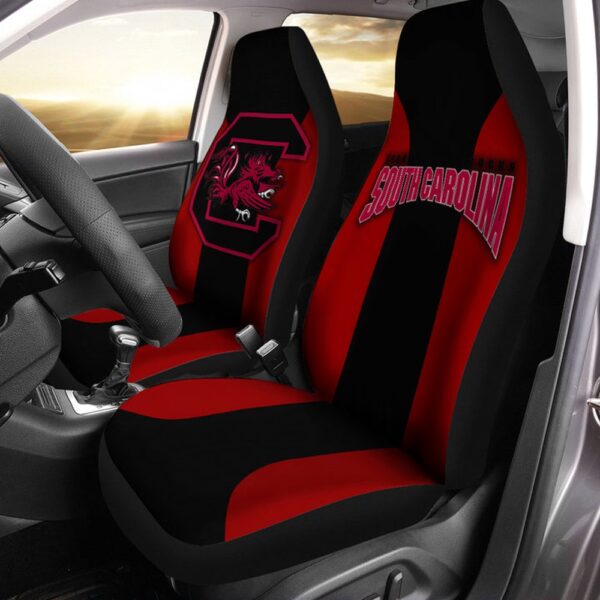 NCAA South Carolina Gamecocks Car Seat Covers Black Garnet