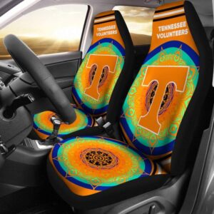 NCAA Tennessee Volunteers Car Seat Covers Green Orange 1