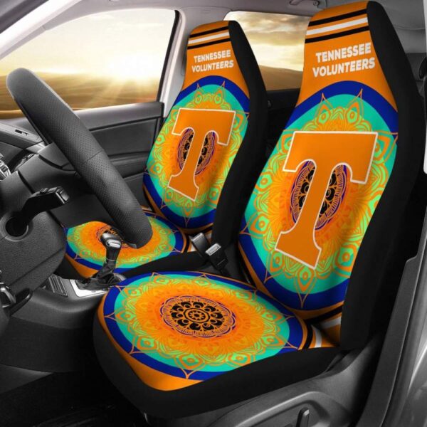 NCAA Tennessee Volunteers Car Seat Covers Green Orange