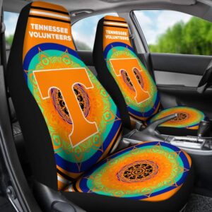 NCAA Tennessee Volunteers Car Seat Covers Green Orange 2