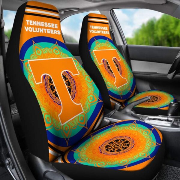 NCAA Tennessee Volunteers Car Seat Covers Green Orange