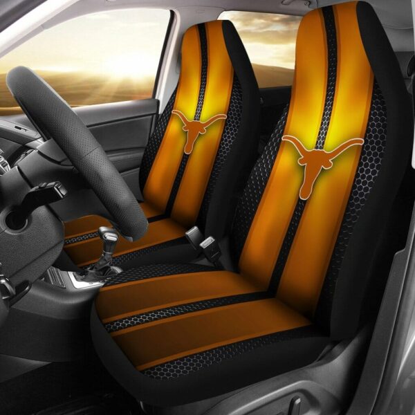 NCAA Texas Longhorns Car Seat Covers Black Orange