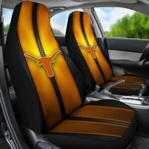 NCAA Texas Longhorns Car Seat Covers Black Orange 2