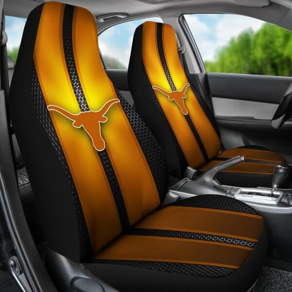 NCAA Texas Longhorns Car Seat Covers Black Orange