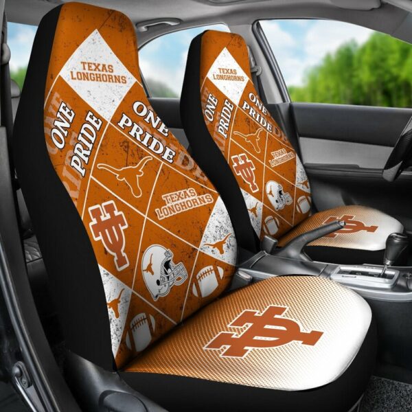 NCAA Texas Longhorns Car Seat Covers Orange White