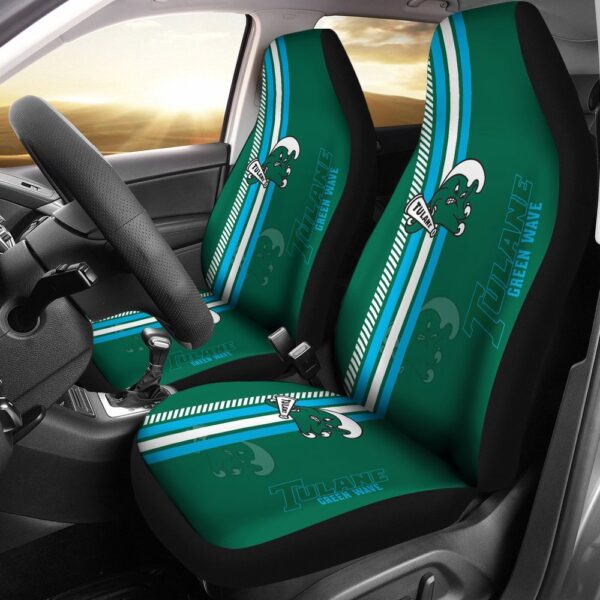 NCAA Tulane Green Wave Car Seat Covers Distinctive Auto Fashion